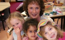 preschool kids with the director of wiradjuri