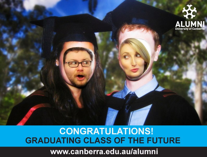 Inga at open day Alumni booth