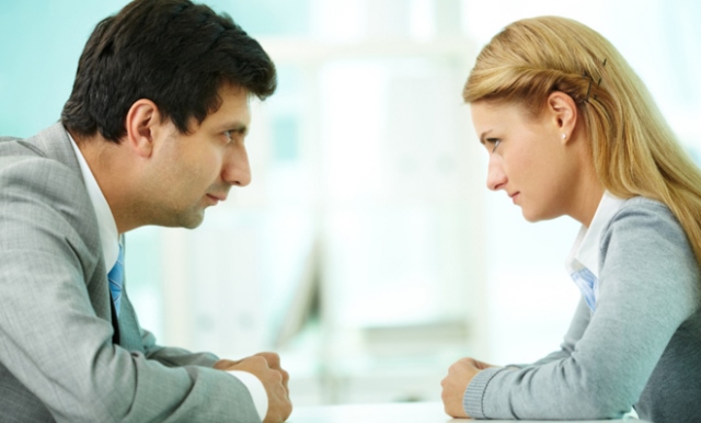 People making eye contact