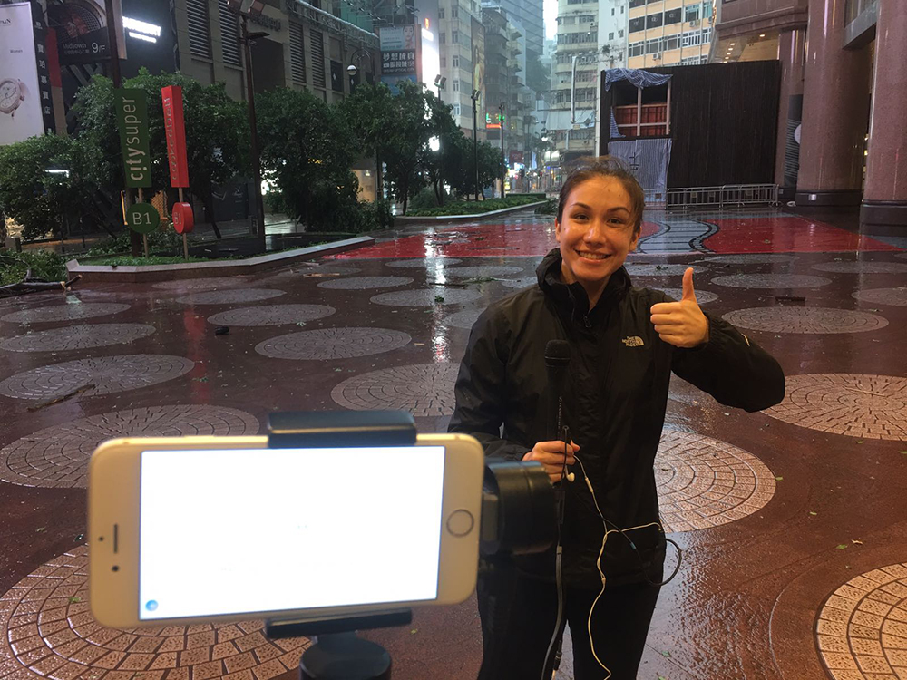 Alkira reporting live from typhoon 