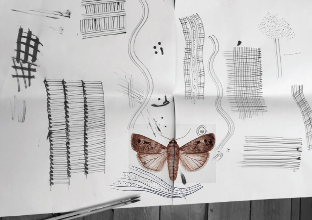 An original sketch from the design process