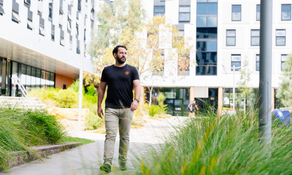 Dan McDougall on campus